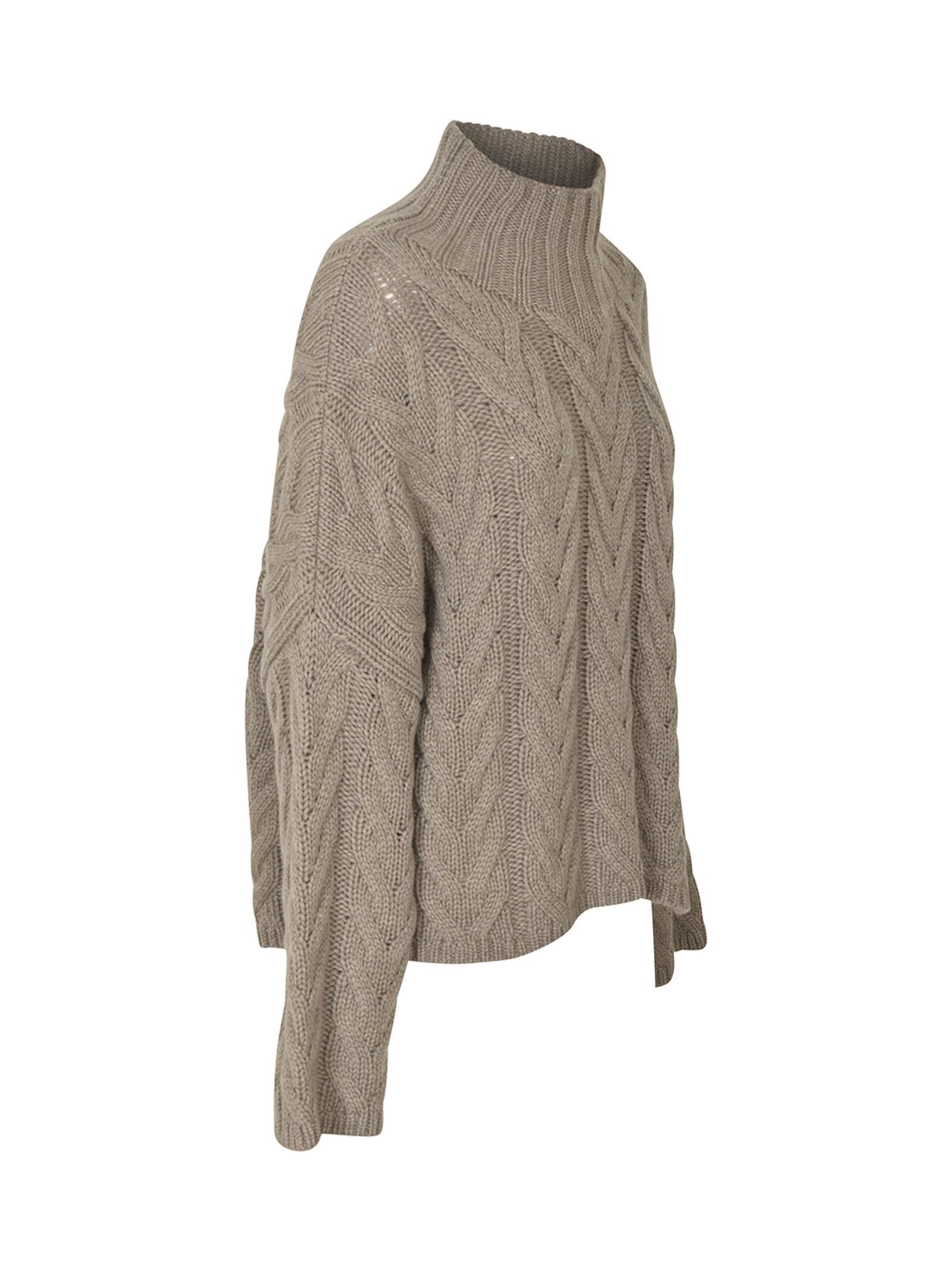 maglia collo alto trecce over crop 
