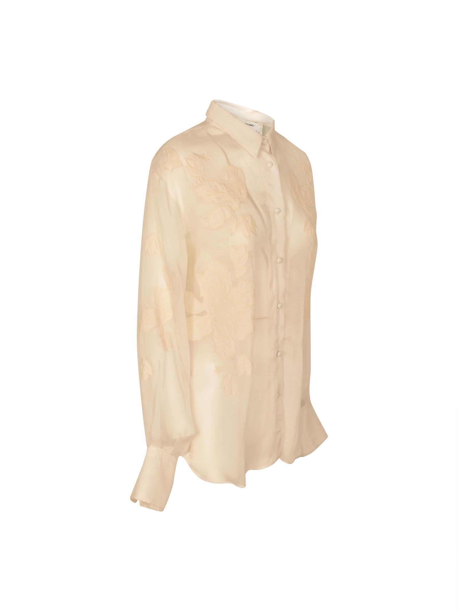 camicia organza ricamo 