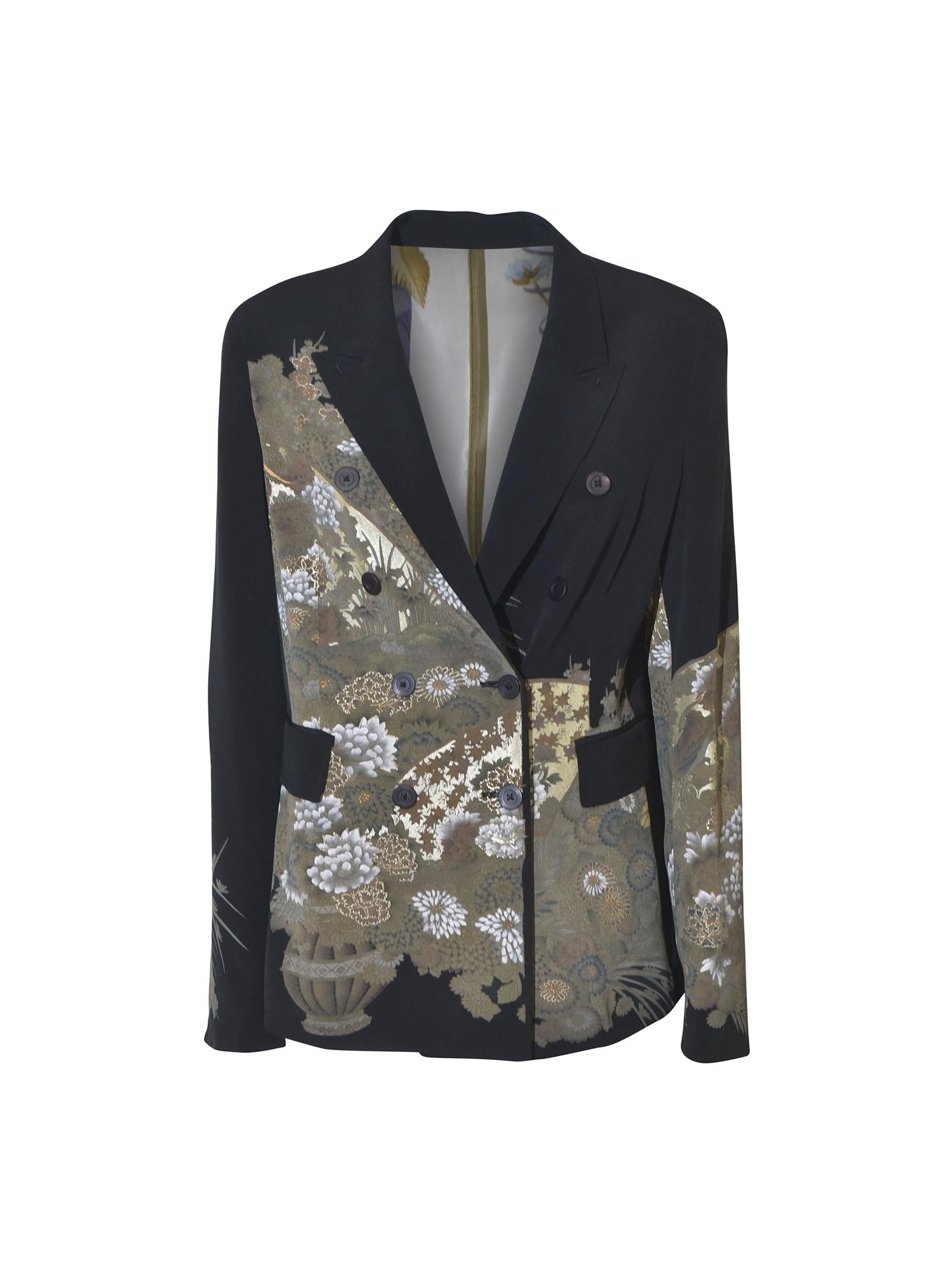 giacca kimono tradizionale con foulard vintage 