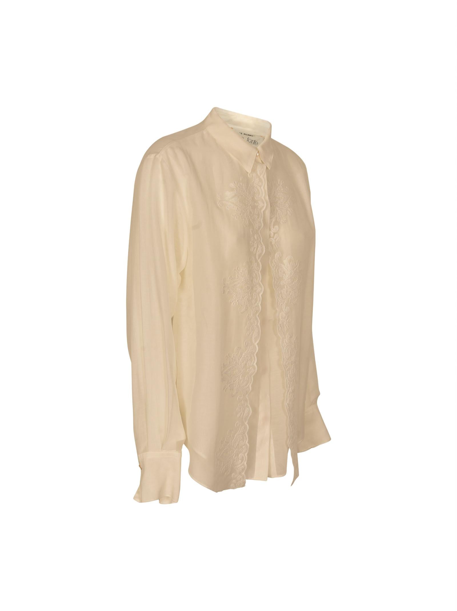 camicia maschile voile ricamato 
