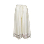 pantaloni elastico gamba larga 