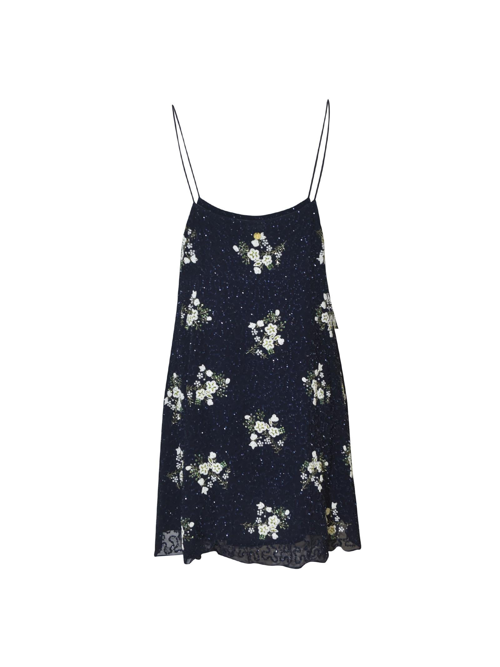 mini abito  spalline con paillettes 