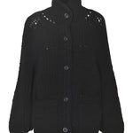 giacca maglia collo alto costa 