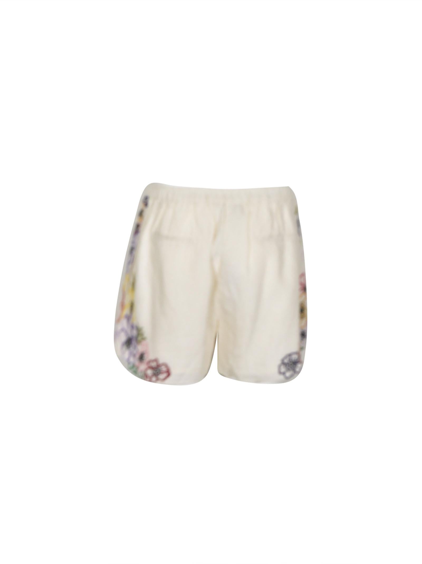 shorts con ricamo 