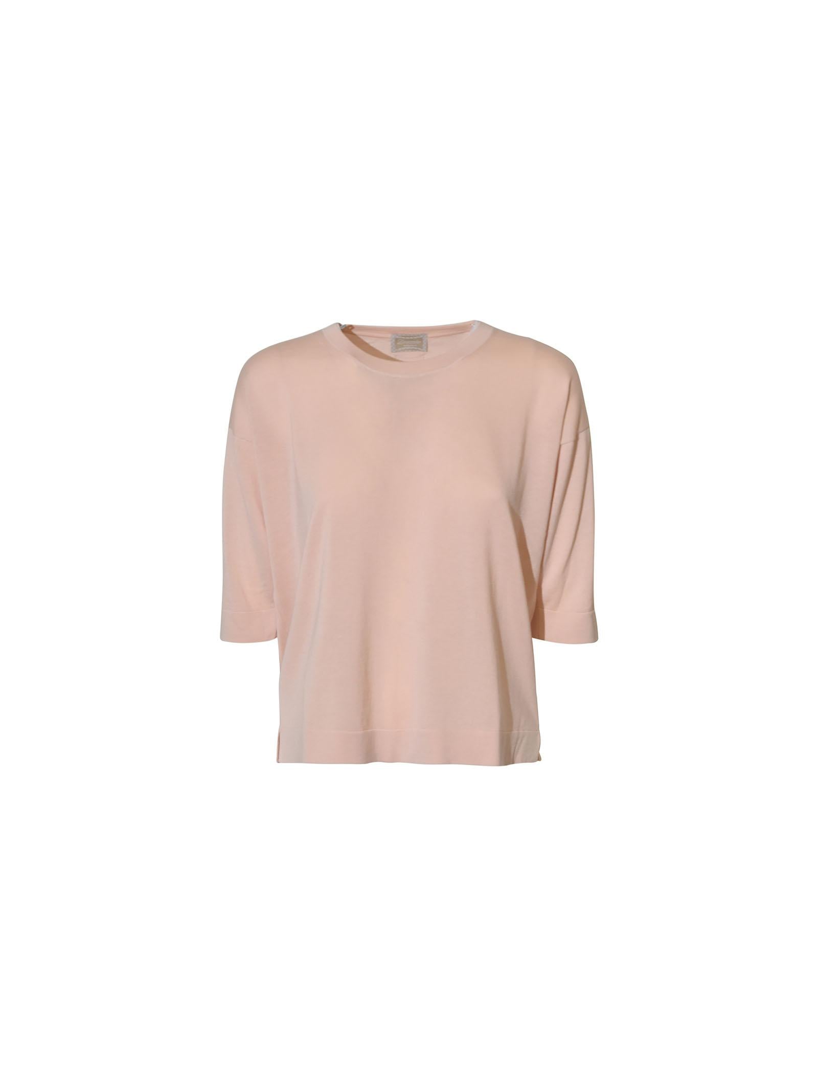 maglia girocollo m 3/4 over spacchi laterali 