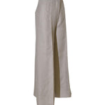 pantaloni oriana gamba larga piega cucita 