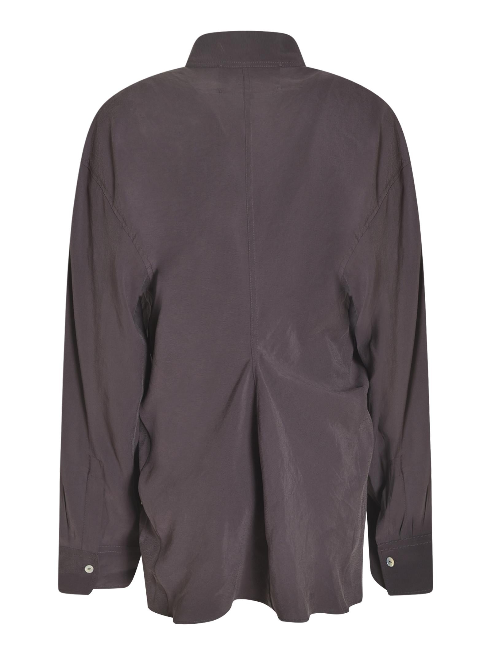 camicia dritta scollo v 