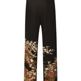 pantaloni tessuto kimono 