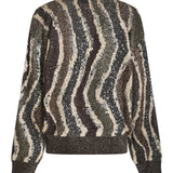 cardigan paillettes animalier 