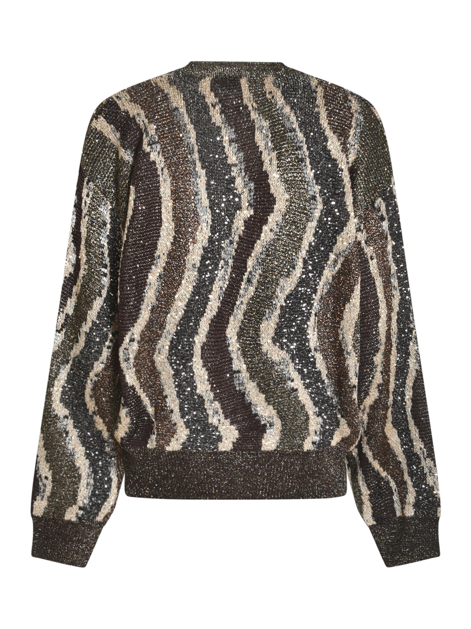 cardigan paillettes animalier 