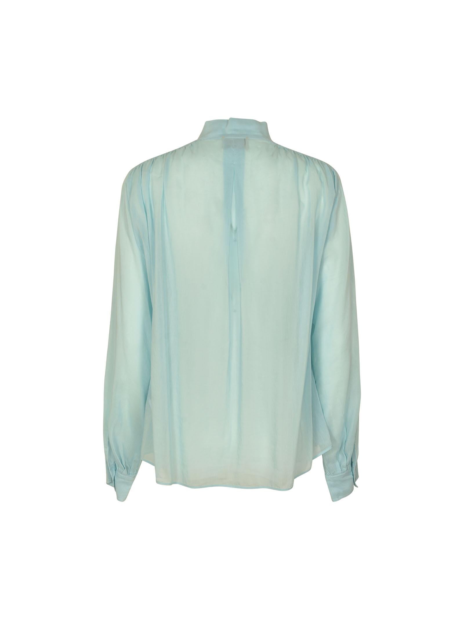 camicia collo bow-tie voile 