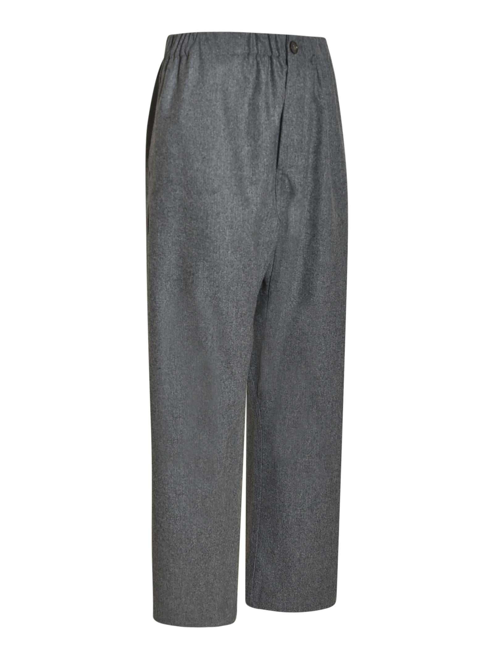 pantaloni gamba larga elastico vita 