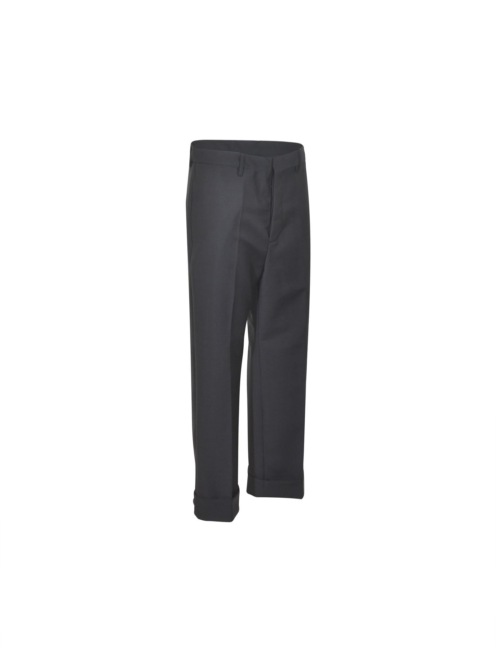pantaloni gamba dritta risvolto 