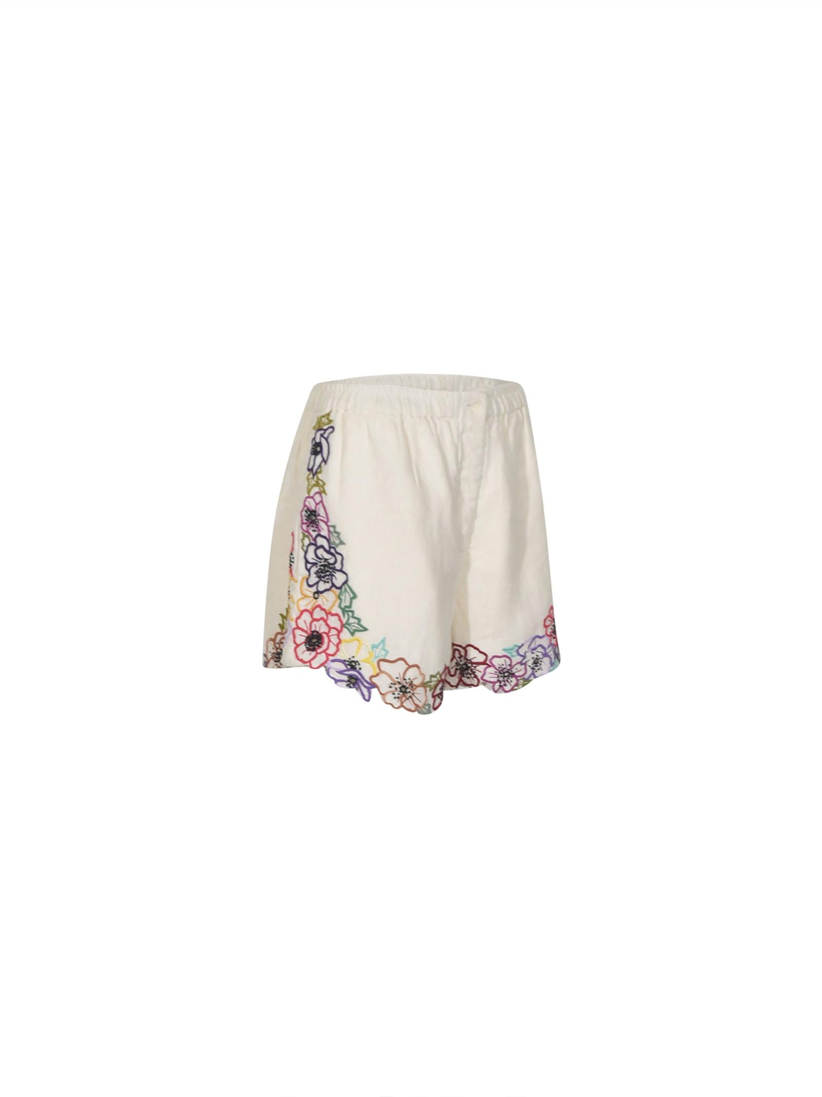 shorts con ricamo 