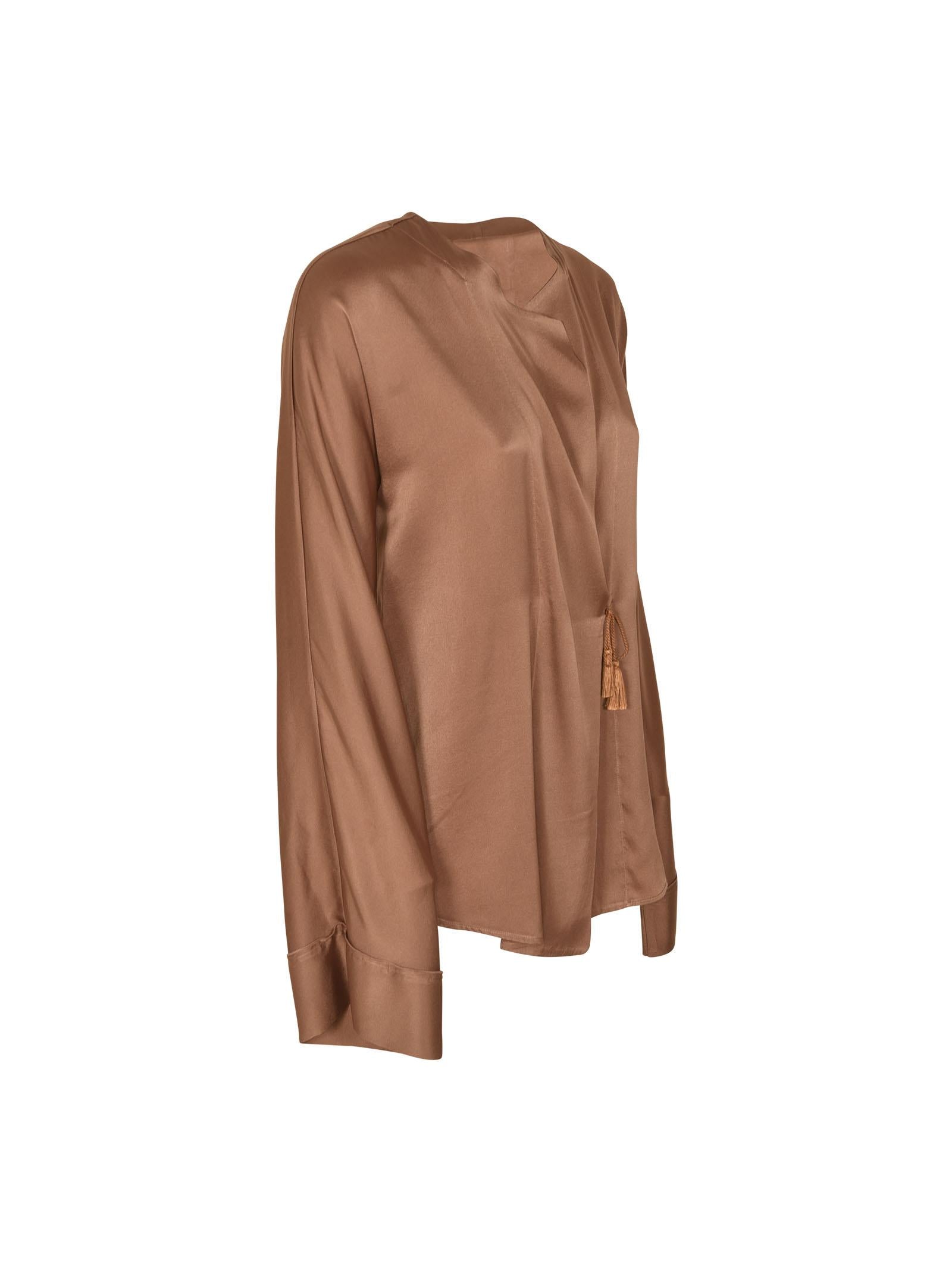 camicia incrociata raso seta 