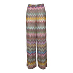 pantaloni elastico in vita gamba larga 