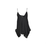 top con punte , spalline sottili e pizzo 