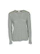 long-sleeved striped t-shirt
