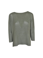 maglia scollo barchetta manica 3/4 con spacchi