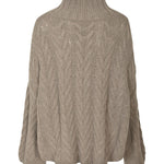 maglia collo alto trecce over crop 