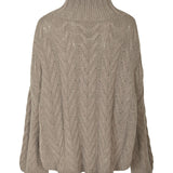 maglia collo alto trecce over crop 