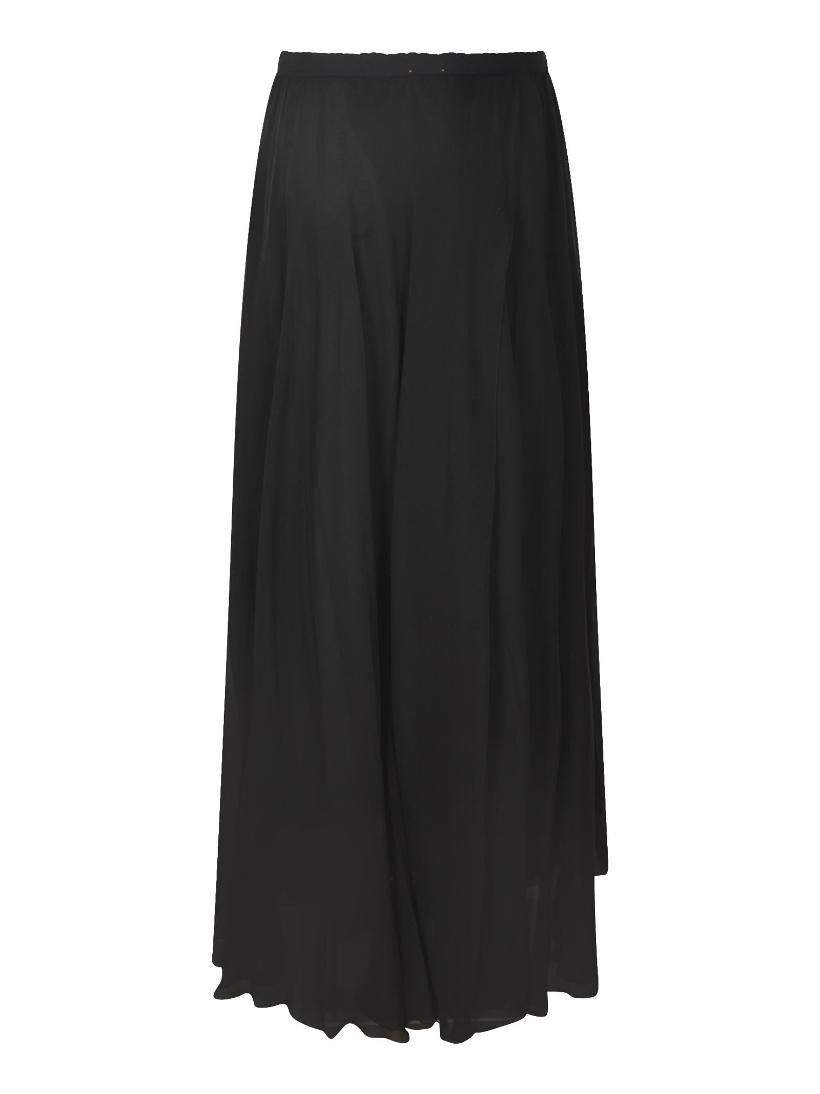 gonna lunga elastico chiffon seta 