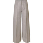 pantaloni oriana gamba larga piega cucita 