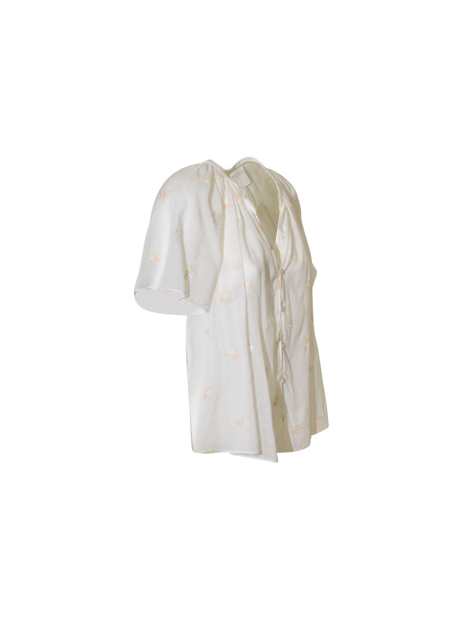 camicia bohemienne voile ricamo 