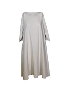 curly-rock dress with crew neck and 3/4 sleeves