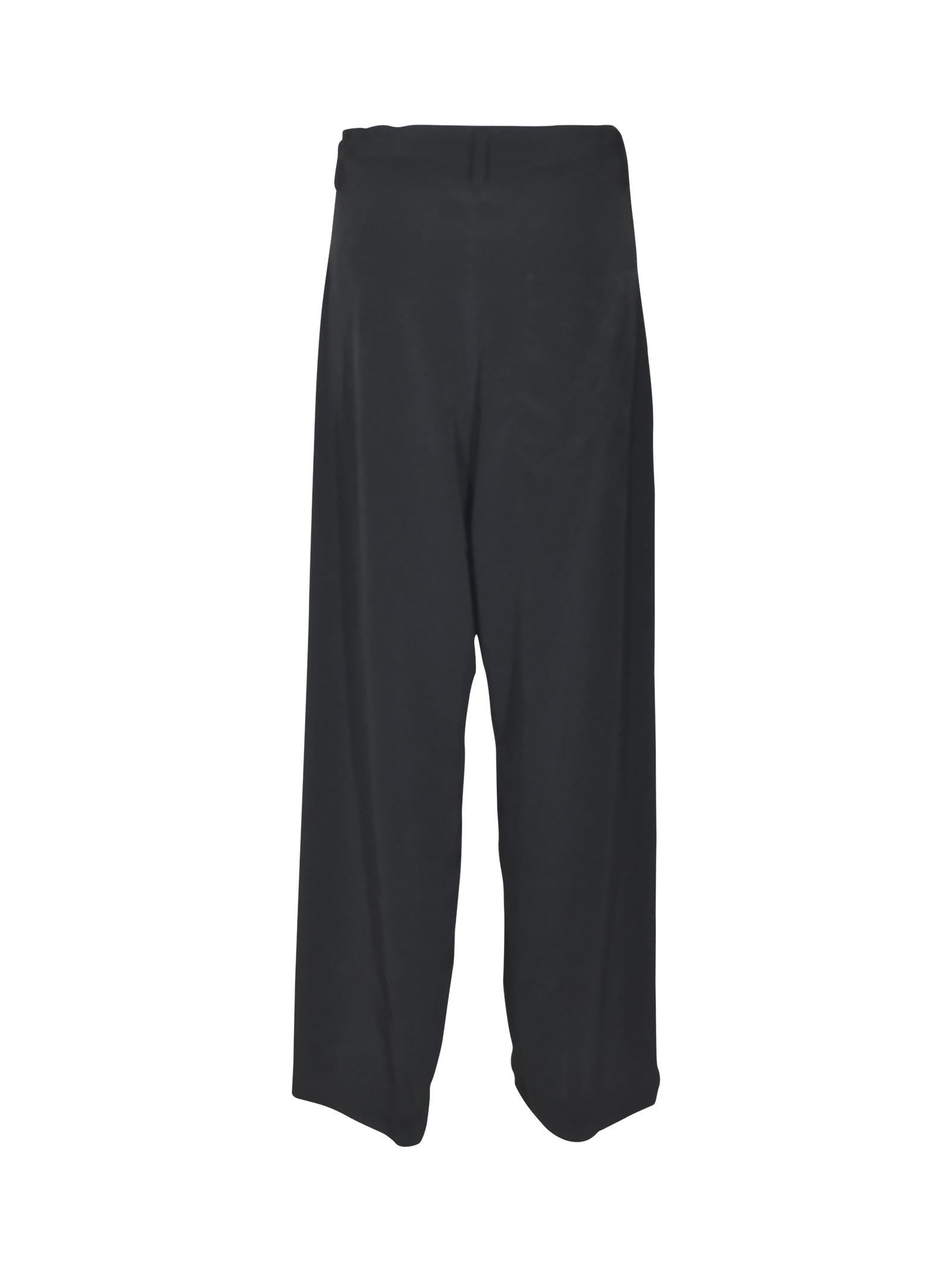 pantaloni gamba larga coulisse in vita 