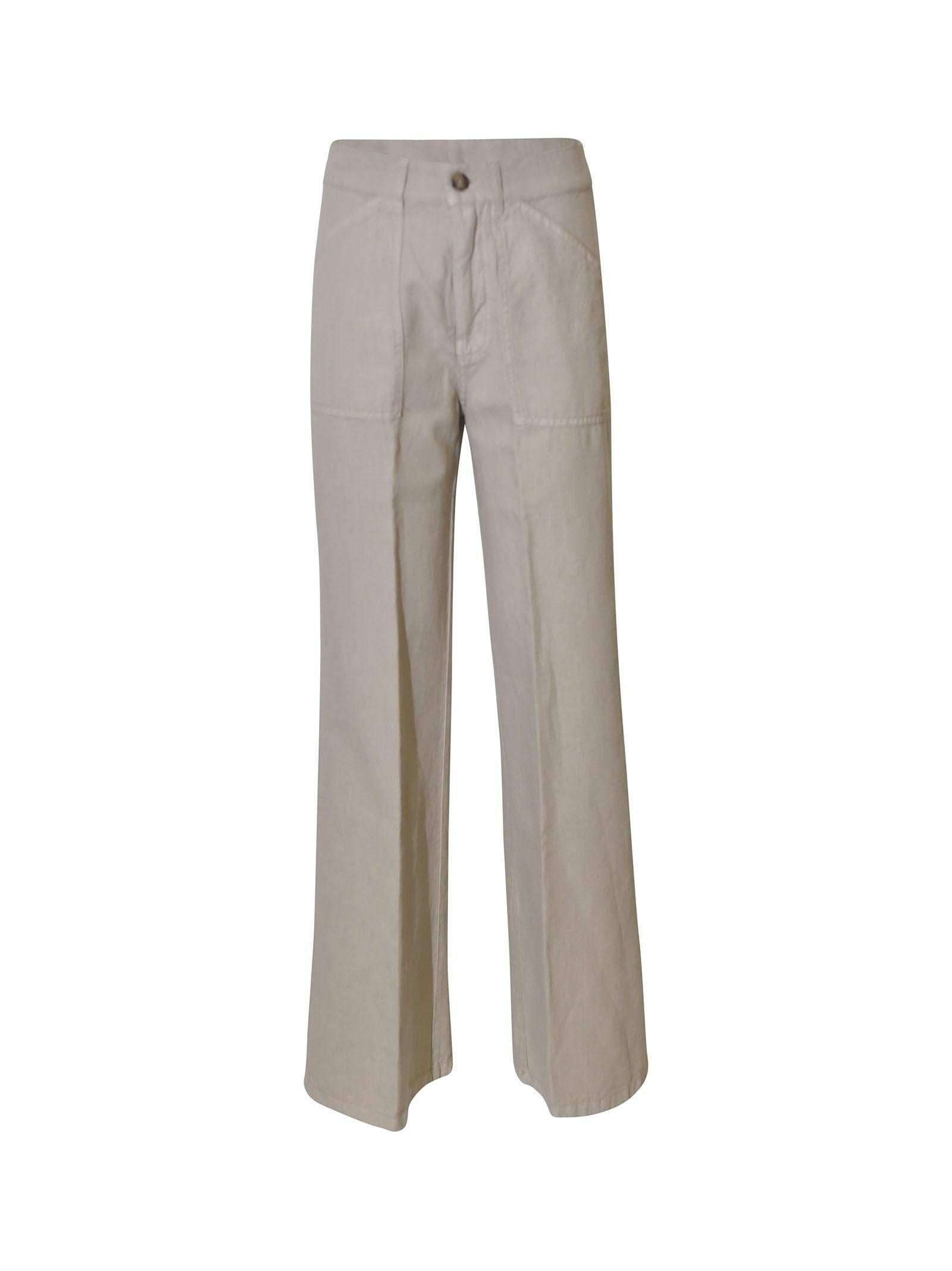 pantaloni kori gamba dritta tasca applicata 
