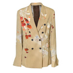 giacca kimono  doppiopetto spacco schiena fondo chiaro 