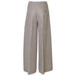 pantaloni oriana gamba larga piega cucita 