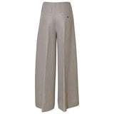 pantaloni oriana gamba larga piega cucita 