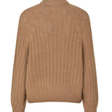 maglia collo alto a coste 