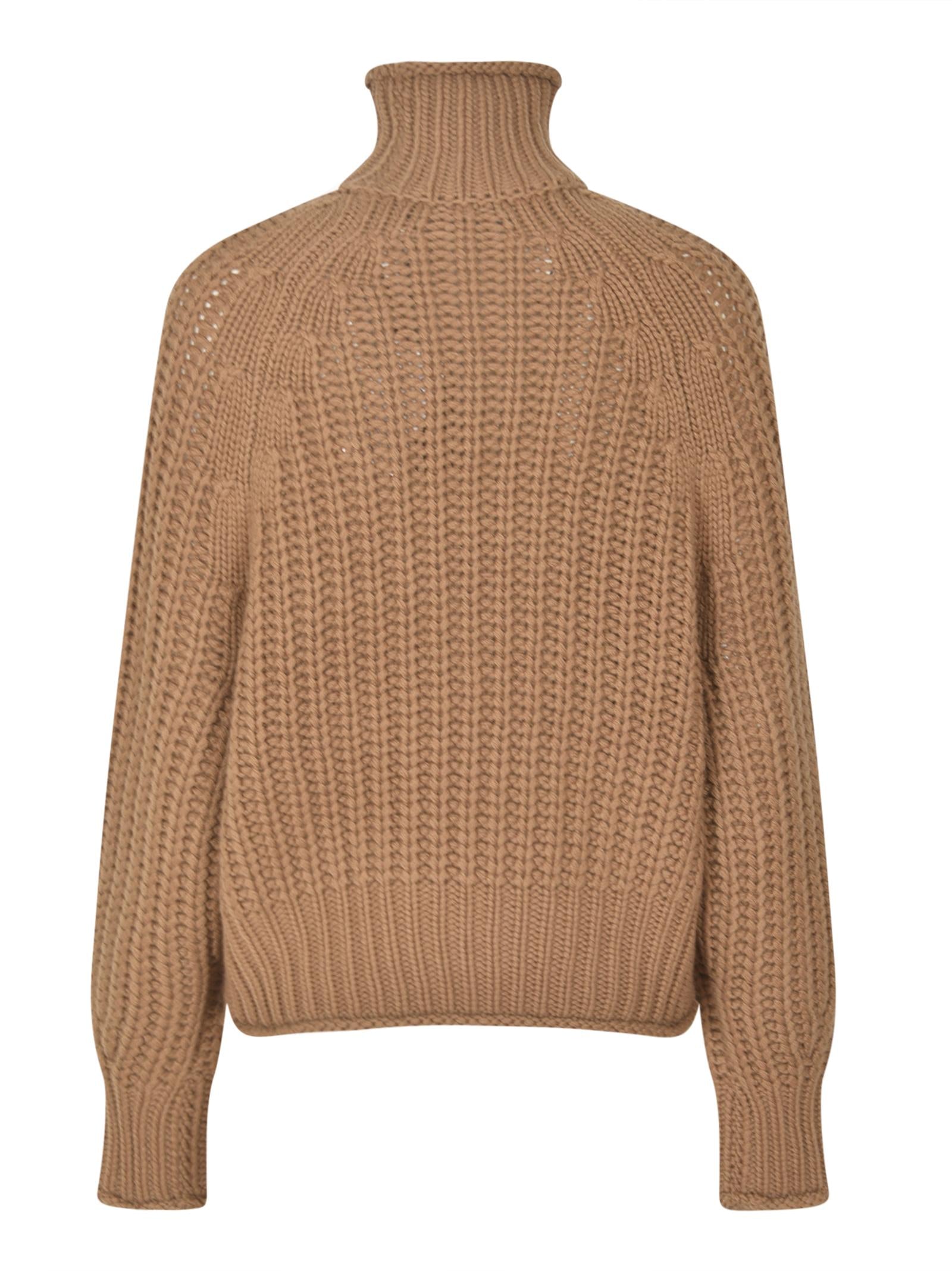 maglia collo alto a coste 