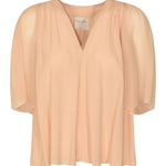top mezza manica crepe de chine 