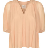 top mezza manica crepe de chine 