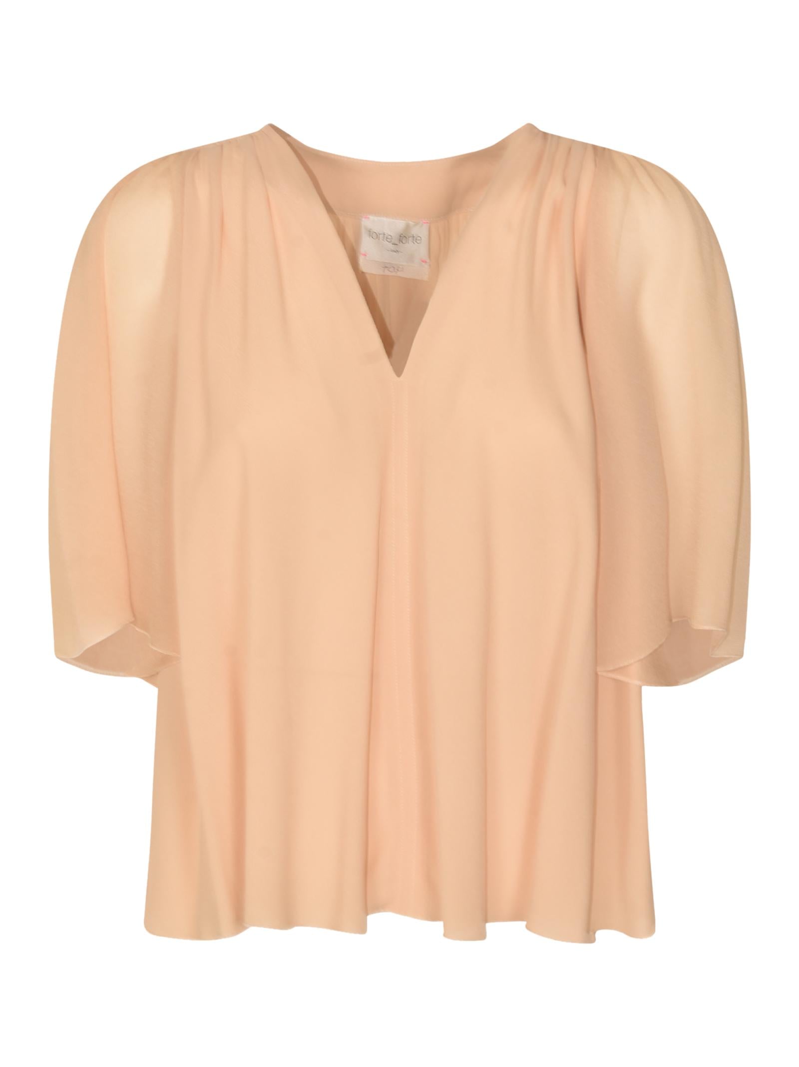 top mezza manica crepe de chine 