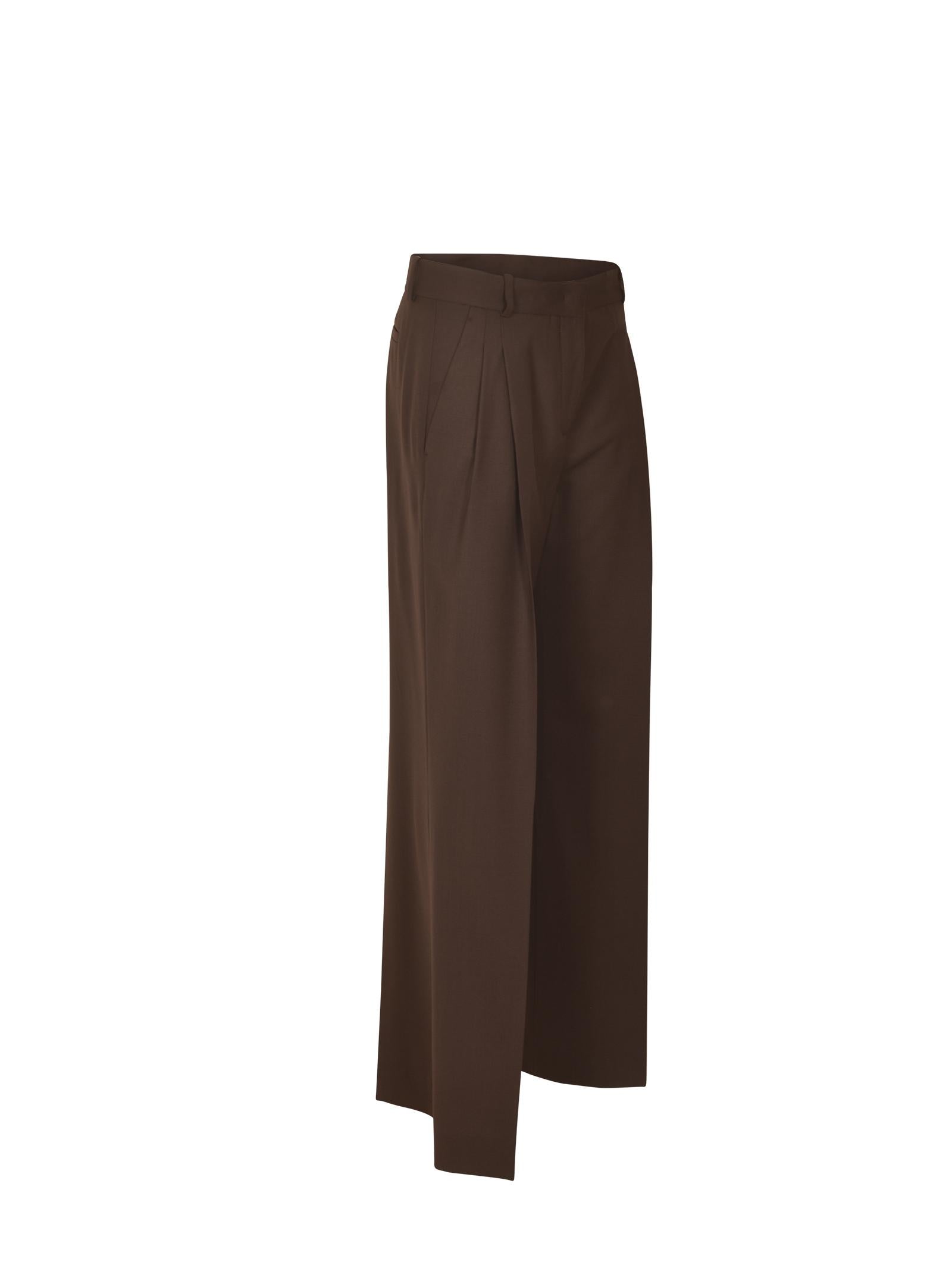 pantaloni mafalda pences  gamba larga 