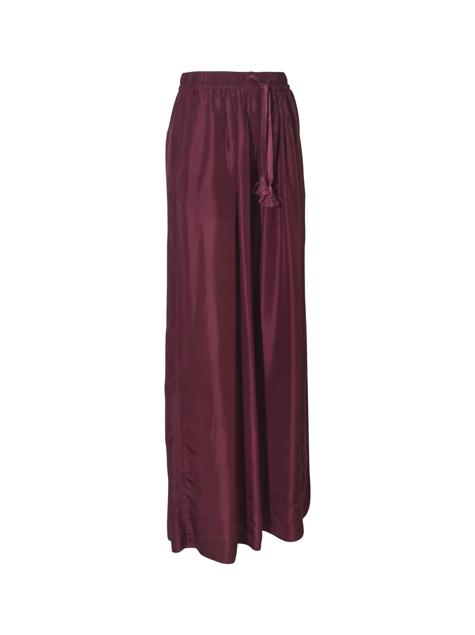 pantaloni coulisse habotai seta 