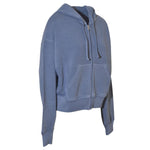 felpa zip con cappuccio 