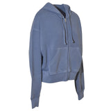 felpa zip con cappuccio 