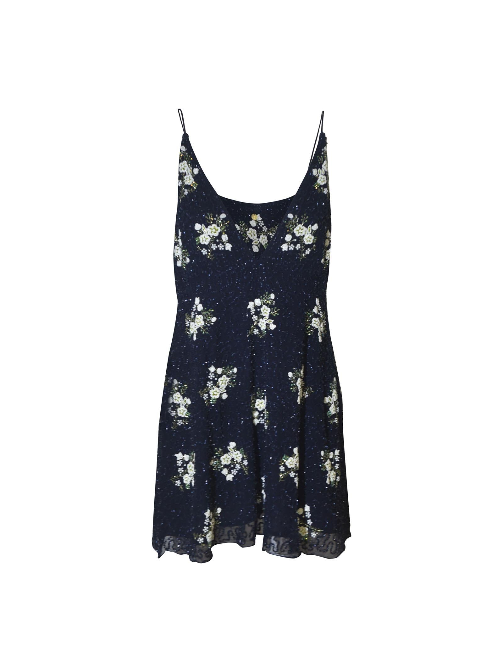 mini abito  spalline con paillettes 