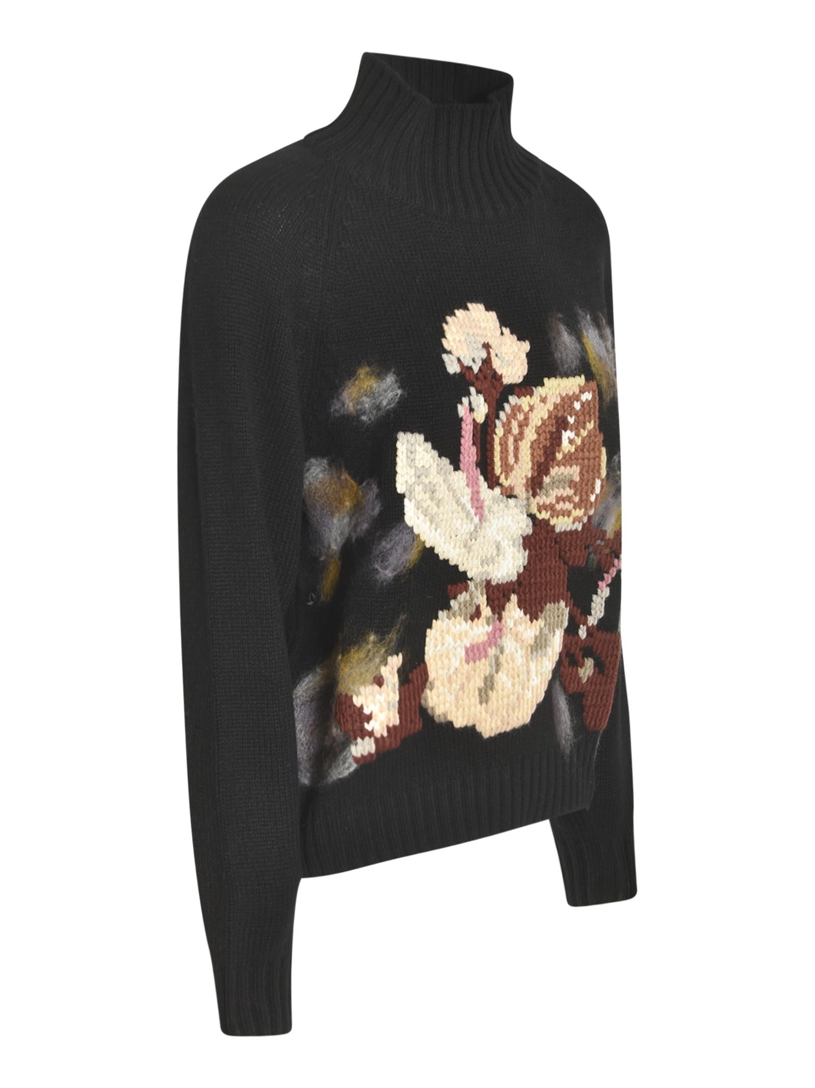 maglia lupetto ricamo 