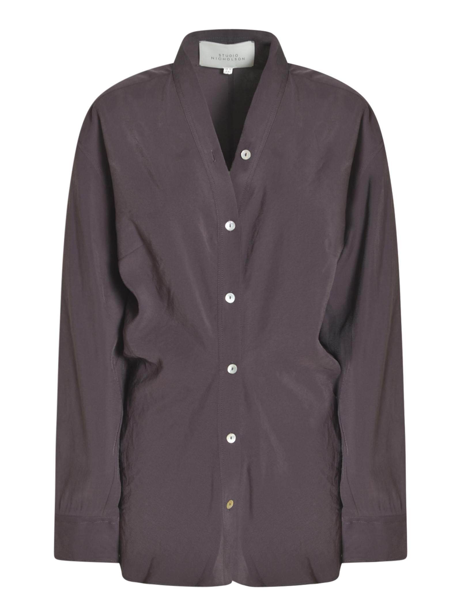 camicia dritta scollo v 