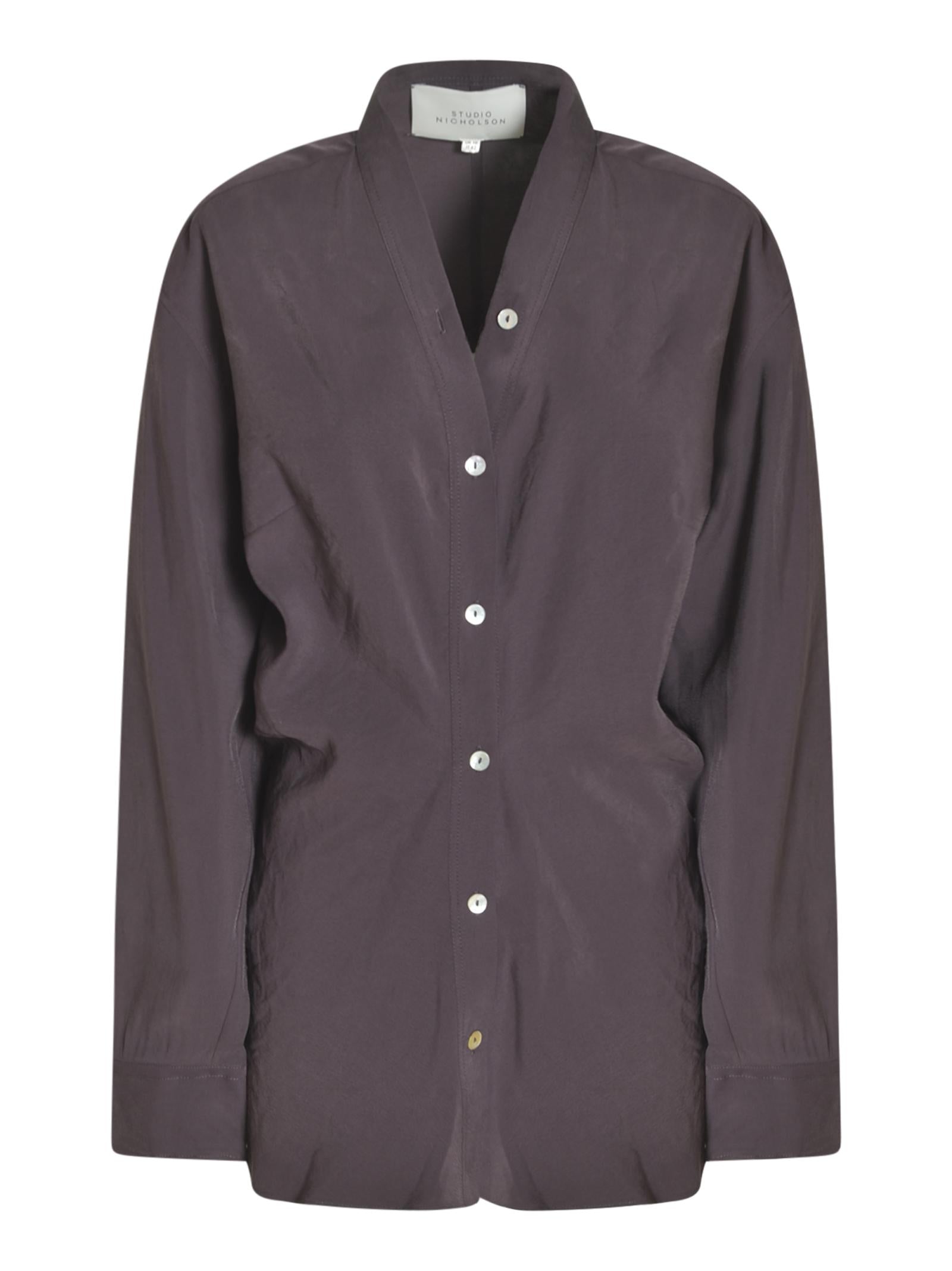 camicia dritta scollo v 