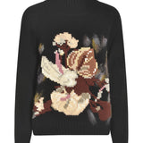 maglia lupetto ricamo 