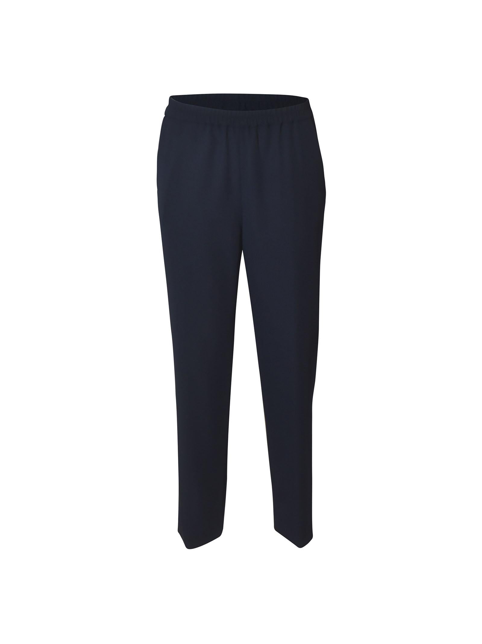 pantaloni capri con elastico gamba dritta 
