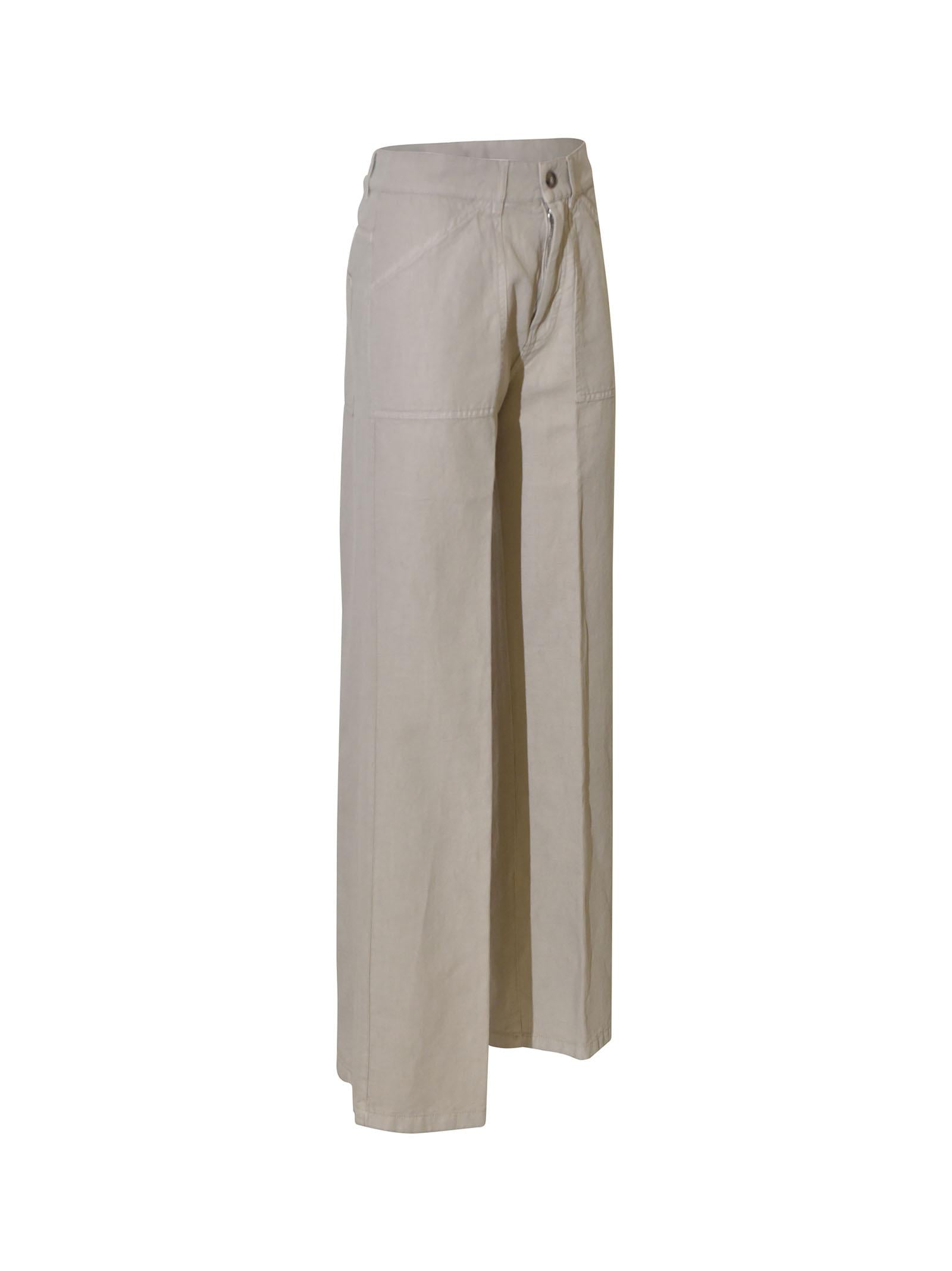 pantaloni kori gamba dritta tasca applicata 